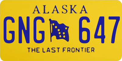 AK license plate GNG647