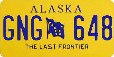 AK license plate GNG648