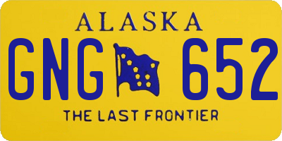 AK license plate GNG652