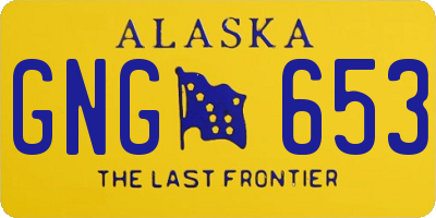 AK license plate GNG653