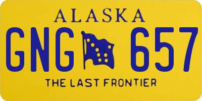 AK license plate GNG657