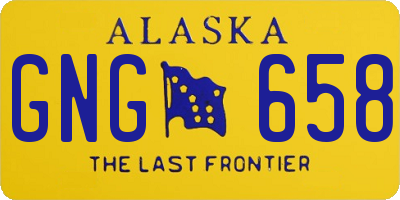 AK license plate GNG658