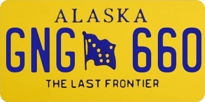 AK license plate GNG660