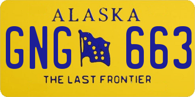 AK license plate GNG663