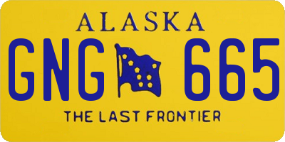 AK license plate GNG665