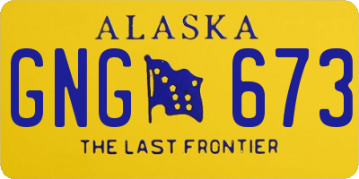 AK license plate GNG673