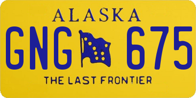 AK license plate GNG675