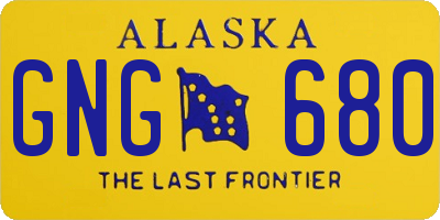 AK license plate GNG680