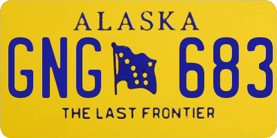 AK license plate GNG683