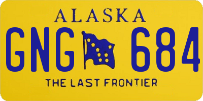 AK license plate GNG684