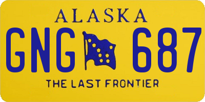 AK license plate GNG687