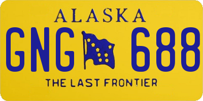 AK license plate GNG688