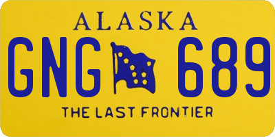 AK license plate GNG689