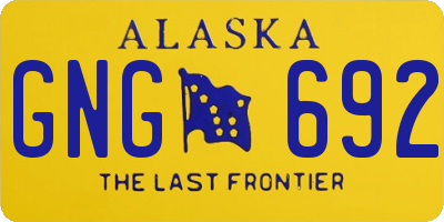 AK license plate GNG692