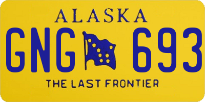 AK license plate GNG693