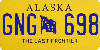 AK license plate GNG698