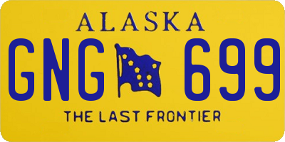 AK license plate GNG699