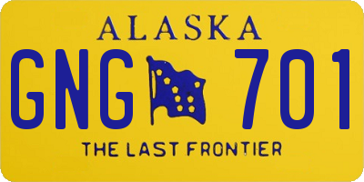 AK license plate GNG701