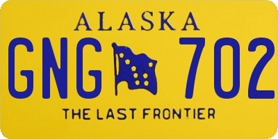 AK license plate GNG702