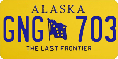 AK license plate GNG703