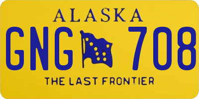 AK license plate GNG708