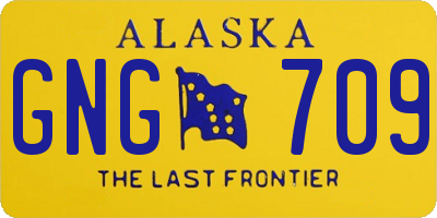 AK license plate GNG709