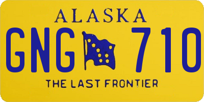 AK license plate GNG710