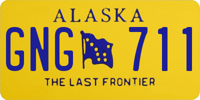 AK license plate GNG711