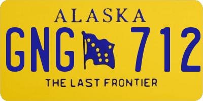 AK license plate GNG712