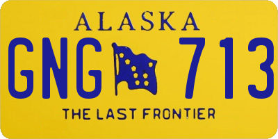 AK license plate GNG713