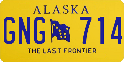 AK license plate GNG714