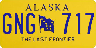 AK license plate GNG717