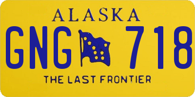 AK license plate GNG718