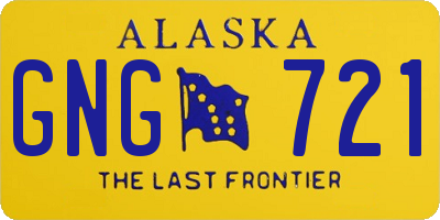 AK license plate GNG721