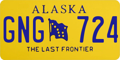 AK license plate GNG724