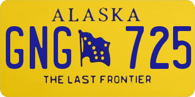 AK license plate GNG725