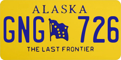 AK license plate GNG726