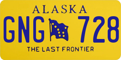 AK license plate GNG728