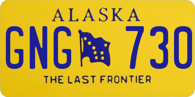 AK license plate GNG730