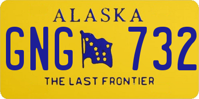 AK license plate GNG732