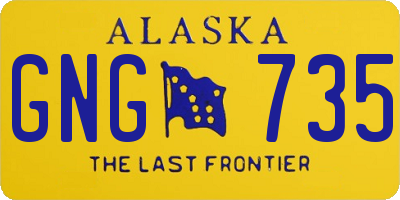 AK license plate GNG735