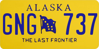 AK license plate GNG737