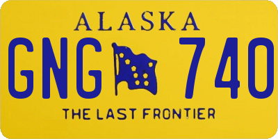 AK license plate GNG740