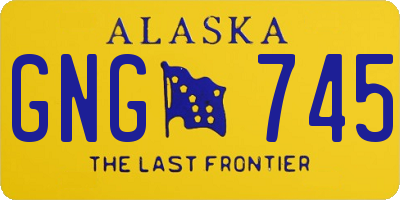 AK license plate GNG745