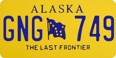 AK license plate GNG749