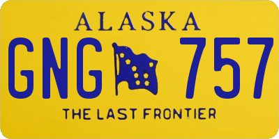 AK license plate GNG757