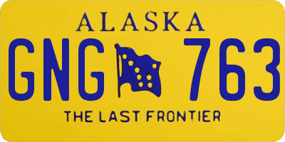 AK license plate GNG763