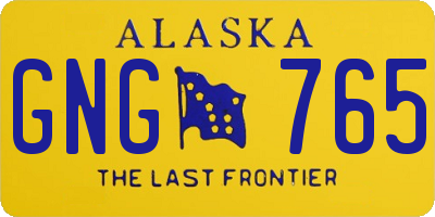 AK license plate GNG765