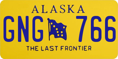 AK license plate GNG766