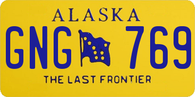 AK license plate GNG769